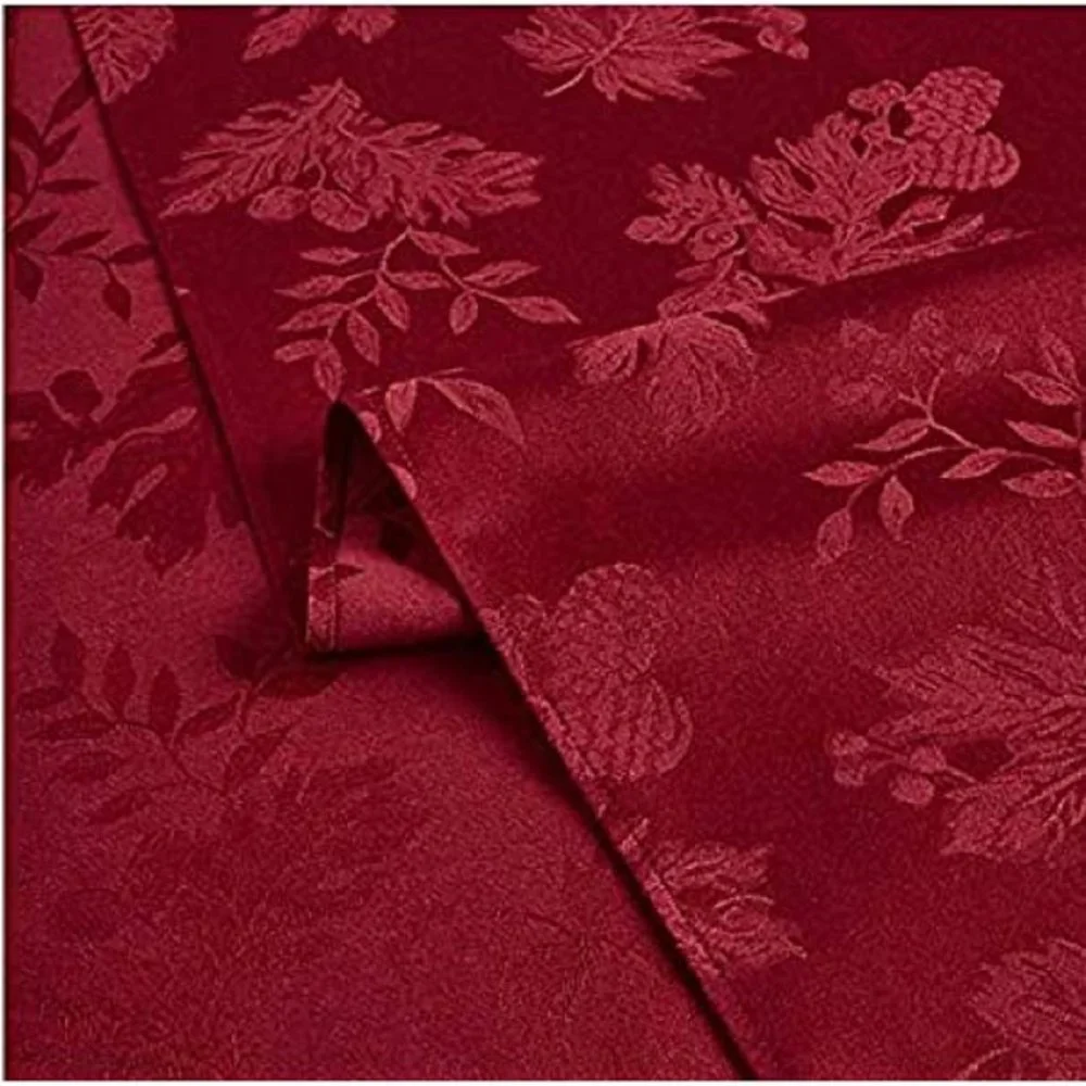 new Autumn Medley WINE-color 60 x 144 inch Damask Tablecloth (Seats 12 to 14)